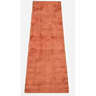 my home Läufer »Shirley, handgewebter Viskose-Teppich, farblich changierend« rechteckig 12 mm Höhe Läufer, Brücke, Handweb Teppich, Wohnzimmer, Flur, rosegold