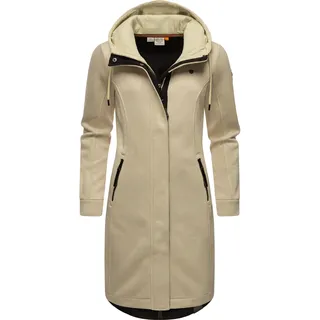 Kurzmantel RAGWEAR "Kurzmantel Letti Long Bonded", Damen, Gr. 3XL, beige (ecru), Obermaterial: 100% Polyester PES., Mäntel Kurzmantel