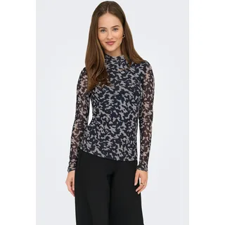 ONLY Langarmshirt »ONLERICA LIFE MESH L/S TOP JRS NOOS«, grau