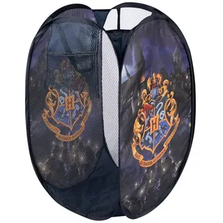 UNITED LABELS Harry Potter Aufbewahrungskorb - Hogwarts Faltbar für Kinder POP-UP Wäschekorb Blau 34 x 34 x 59 cm