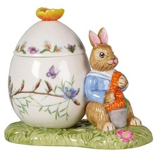 Bild Villeroy und Boch Bunny Tales Osterei Max mit Möhre, dekorative Dose für Leckereien, Hartporzellan, 11 x 6,5 x 9,5 cm, bunt, 11 x 6,5 x 9,5