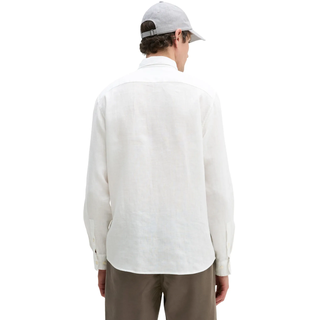Leinenhemd MARC O'POLO, Herren, Gr. L, N-Gr, weiß, Web, Obermaterial: 100% Leinen, Manschette, Hemden Leinenhemd, im klassisch cleanen Look