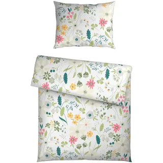 Esposa Bettwäsche , Multicolor , Textil , Blume , 140x200 cm , pflegeleicht, atmungsaktiv, schadstoffgeprüft , Heimtextilien, Bettwäsche & Leintücher, Bettwäsche, Satin-Bettwäsche