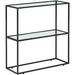 [en.casa] Konsolentisch Konnevesi , Schwarz , Metall , 80x85x30 cm , Wohnzimmer, Wohnzimmertische, Konsolentische