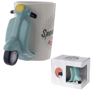 Puckator Speed King Scooter Tasse Keramik Grün