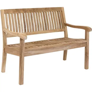 Stabile 2-sitzer Gartenbank Kingsbury in Premium Teak 120 cm