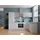 Winkelküche L-Form 280 x 172 cm Weiß-Beton Optik