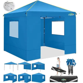 COBIZI Pavillon 3x3 Wasserdicht Stabil UV-Schutz 50+ Faltpavillon Blau - Blau