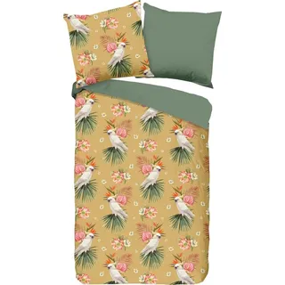 Muller Textiles Microfaser Bettwäsche Kakatoe - ocker