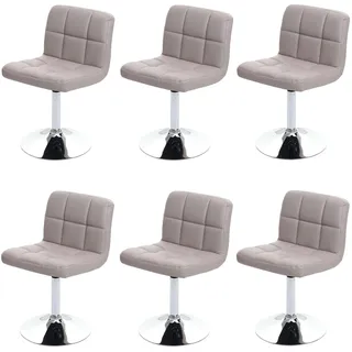 MCW Esszimmerstuhl Cadiz Kunstleder Taupe-Grau 6er-Set