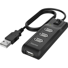 Bild USB-Hub, 4x USB-A 2.0 Hub, 4 Ports 480 Mbit/s