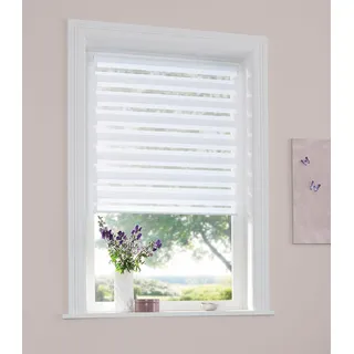 OTTO home Doppelrollo "MARANO" Lichtschutz Sichtschutz  Verdunkelung ohne Bohren freihängend Rollo, Fixmaß, Bestseller mit Klemmträgern, für Fenster & Tür, weiß