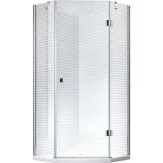 Glaszentrum Hagen 90x90x195cm Aya- Duschkabine 5eck inkl. Duschtasse