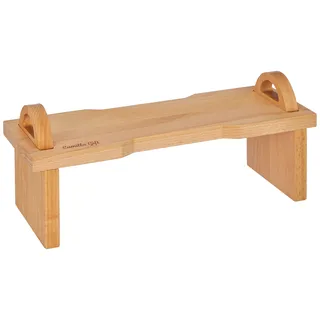 Fackelmann Camilla Gift Servierbrett aus Buchenholz, 40 x 16 cm, zerlegbar in 3 Teile, mit Griffen für einfaches Servieren, abnehmbar und platzsparend