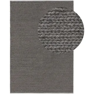 benuta Pure Wollteppich Uno Hellgrau 250x350 cm , Textil , Beton Optik , Rechteckig , 250x350 cm , Gots , pflegeleicht , Teppiche und Böden, Teppiche, Schafwollteppiche