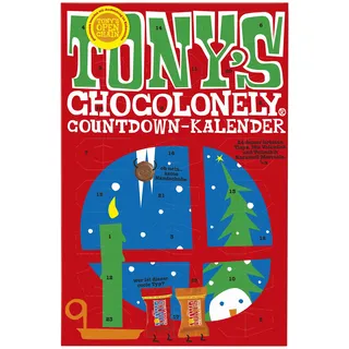 Tony's Chocolonely - Schokolade Weihnachten Adventskalender - 24 Tage - 2 Sorten Tiny Tony's - Viel Vorfreude - Weihnachtsgeschenke - Vegetarisch - Belgian Fairtrade Chocolate