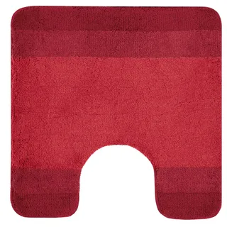 Spirella - Toilettenmatte Polyester Balance - rutschfeste Sicherheit - 55 x 55 cm - Rot - Waschmaschinenfest bei 40°C - 90% Polyester, 10% Acryl - Komfort und Sicherheit