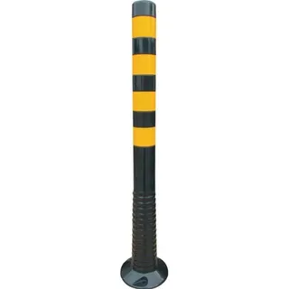 TEMKA Sperrpfosten Polyurethan schwarz/gelb D.80mm z.Aufschr.m.Befestigungsmat.H1000mm