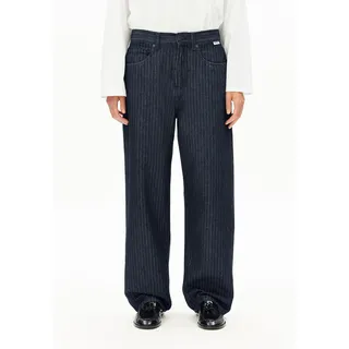 HAAYI HERRINGBONE BAGGY JEANS | 100% Bio-Baumwolle Non Stretch - blau (26-32)
