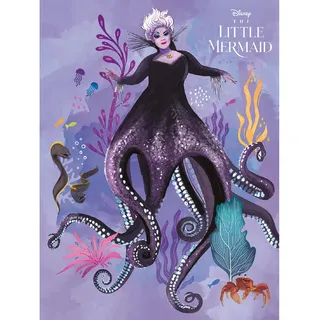 Pyramid International Disney Die kleine Meerjungfrau Leinwand (Ursula Under the Sea Design) Große Leinwand 60 cm x 80 cm, Wandbilder für Männer, Frauen und Kinder – Offizieller Merchandise-Artikel