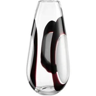 LEONARDO HOME OCCHI Bianchi Vase • 1 Stück • Designvolle Dekovase in Schwarz Weiß • ⌀8 cm • Wohnaccessoire für Moderne Tischdeko • Stilvolle Blumenvase • Höhe 37 cm • Mehrfarbig • 055296