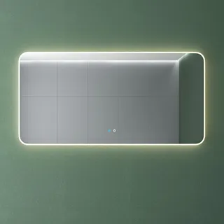 Mai & Mai Badspiegel mit LED Beleuchtung Wandspiegel 140x70cm Bad-Spiegel mit Touchschalter, Beschlagfrei durch Antifog-Schicht 4500K Nova-02