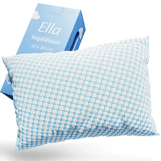 Ella Nackenstützkissen 40x80 – Ergonomisches Kopfkissen mit Verstellbarer Füllung – Orthopädisches Kissen für Nackenschmerzen - Seitenschläfer, Rückenschläfer, Bauchschläfer mit waschbarem Bezug