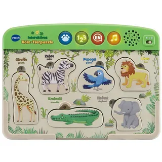 Vtech® Steckpuzzle »VTechBaby, Interaktives Holz-Tierpuzzle«, mit Soundeffekten; FSC®- schützt Wald - weltweit, bunt