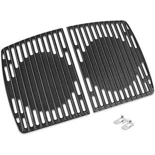 GFTIME 32 x 48 cm Gusseisen Grillrost Set für Enders Urban, Urban Pro, Explorer, Explorer Pro Gasgrill, Massives Gussrost Zubehör, 2er-Set, Gusseisen Ersatzteile für Gasgrill, 2 Stück