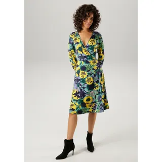 Aniston CASUAL Jerseykleid mit V-Ausschnitt in Wickel-Optik, salbei, gelb, dunkelgrün, nachtblau, flieder, rosa, moosgrün