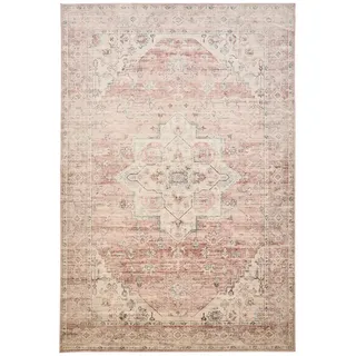 benuta Nest Vintage-Teppich Miray waschbar 200/300 cm , Rosa , Kunststoff , Vintage , Rechteckig , 200x300 cm , Oeko-Tex® Standard 100 , für Fußbodenheizung geeignet, in verschiedenen Größen erhältlich, waschbar, pflegeleicht , Teppiche und Böden, Teppiche, Vintageteppiche