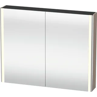 Duravit XSquare Spiegelschrank mit LED- Beleuchtung, 1000x800x155mm, XS7113043430000, Farbe: Basalt Matt Dekor