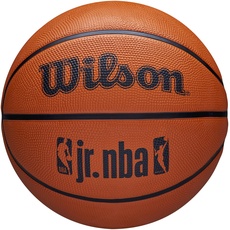 Wilson Basketball, Jr. NBA DRV Plus, Outdoor und Indoor, Größe: 5, Braun