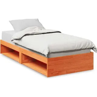 vidaXL Tagesbett ohne Matratze Wachsbraun 100x200 cm Massivholz Kiefer - Braun