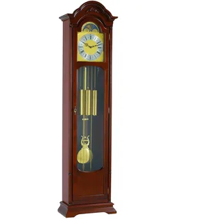 HERMLE 01231-030451 Standuhr, Nussbaum braun, 196cm x 48,5cm x 25cm