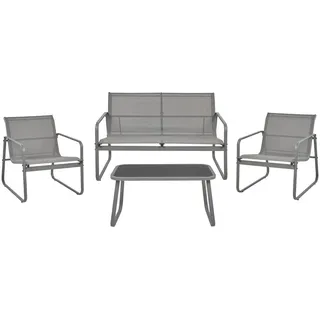Beliani Barrea Loungeset 4-Sitzer grau