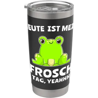Lustige Frösche Froschmotiv Froschprinz Laubfrosch Frosch Doppelwandiger Edelstahl-Thermobecher