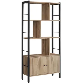 VASAGLE Bücherregal 74 x 30 x 154,5 cm Braun-Schwarz