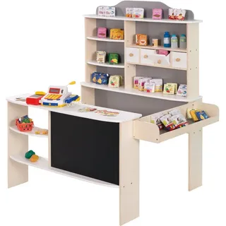roba Kaufladen ROBA "Verkaufsstand weiß/grau", grau (weiß, grau), Kaufläden, KinderB:100cm H:120cm T:78cm, Kaufladen, inklusive Kaufladenzubehör, B:100cm H:120cm T:78cm