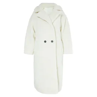 Taddy damen kunstpelzmantel - wollweiss, XL - Weiß