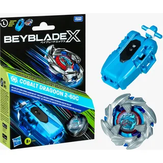 Hasbro Beyblade X Cobalt Dragoon 2-60C Deluxe linksdrehdes Schnur-Starter Set