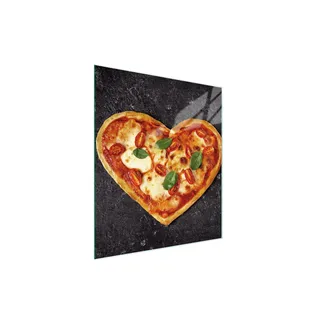 Glasschneidebrett Herdabdeckplatte Spritzschutz 45x52 cm Herz hygienisch Silikonfüße