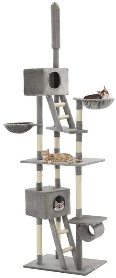 Bild von Katzen-Kratzbaum Sisal 230 - 260 cm Grau