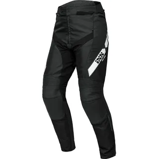 IXS RS-500 1.0, Leder-Textilhose - Schwarz/Weiß - 50