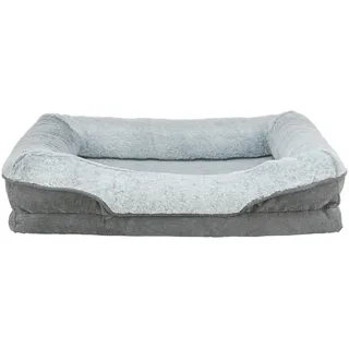 TRIXIE orthopädisches Hundebett Vital Lino 70 × 55 cm in grau - hochwertiges Hundekissen mit Memory Schaum - Hundekorb für ältere Hunde - gelenkschonend und entlastend – 374050