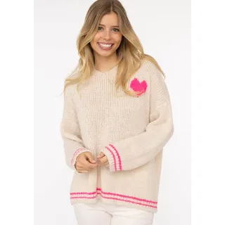 Zwilling Herz Hoodie Beige One Size