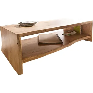 DeLife Couchtisch Live-Edge 130x60 cm Akazie Natur Baumkante