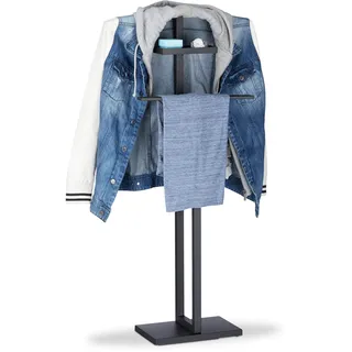 Relaxdays Stummer Diener Metall Schwarz