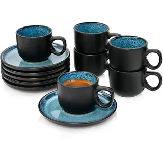 Sänger Espressotassen SET Vigo - 12 teilig aus Steingut , 12-teilig , Rund , kratzfest , Geschirr, Tassen, Espressotassen