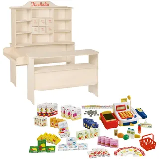 Roba Verkaufsstand inkl. Zubehör , Holzwerkstoff , 109x120x92 cm , Spielzeug, Holzspielzeug